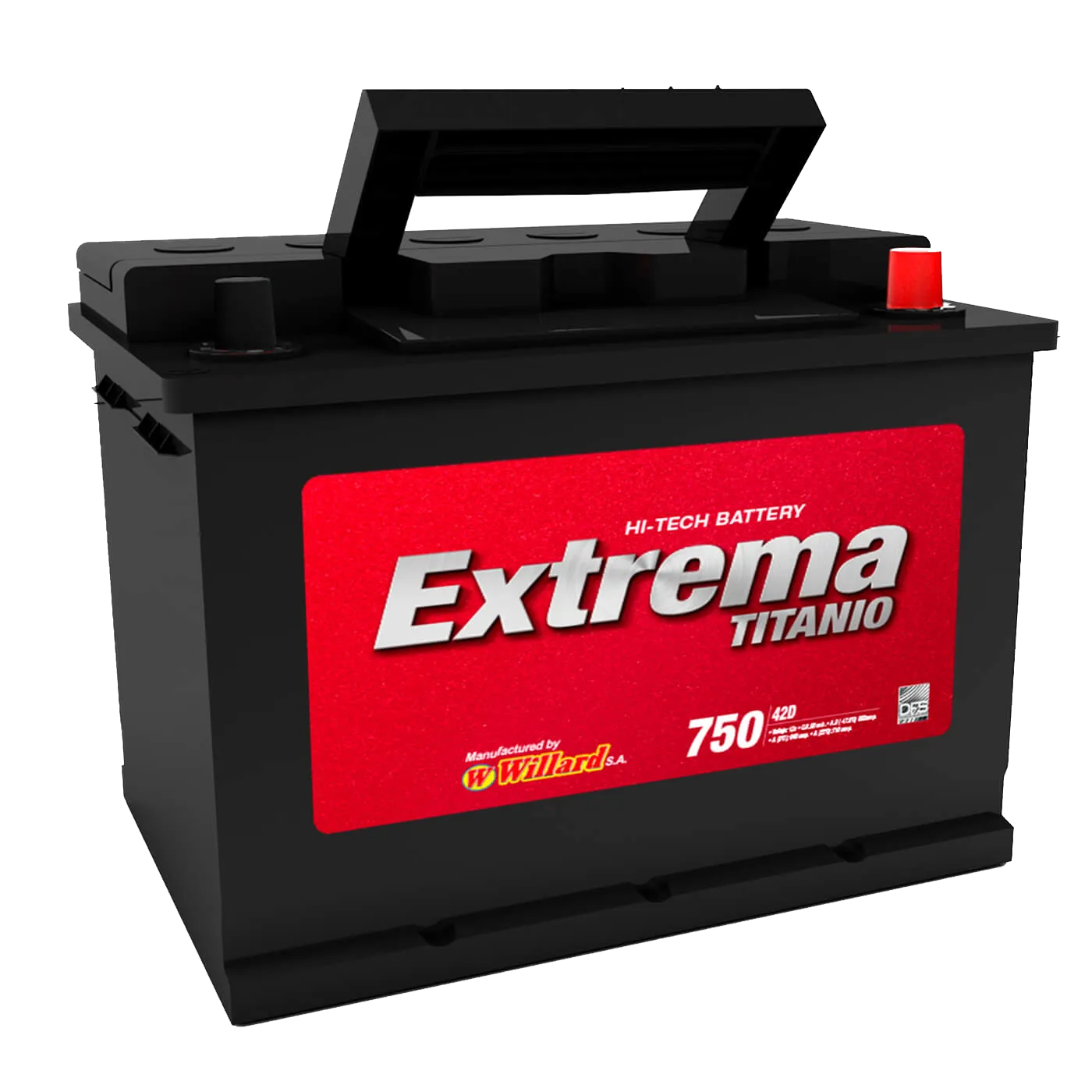 Batería Carro EXTREMA WILLARD 42D-750