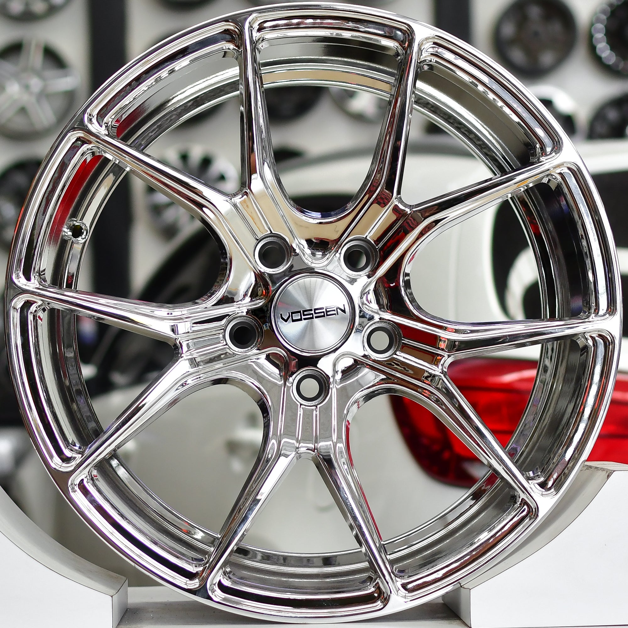 SET DE RINES 17X7,5 5H 114,3 CHROME