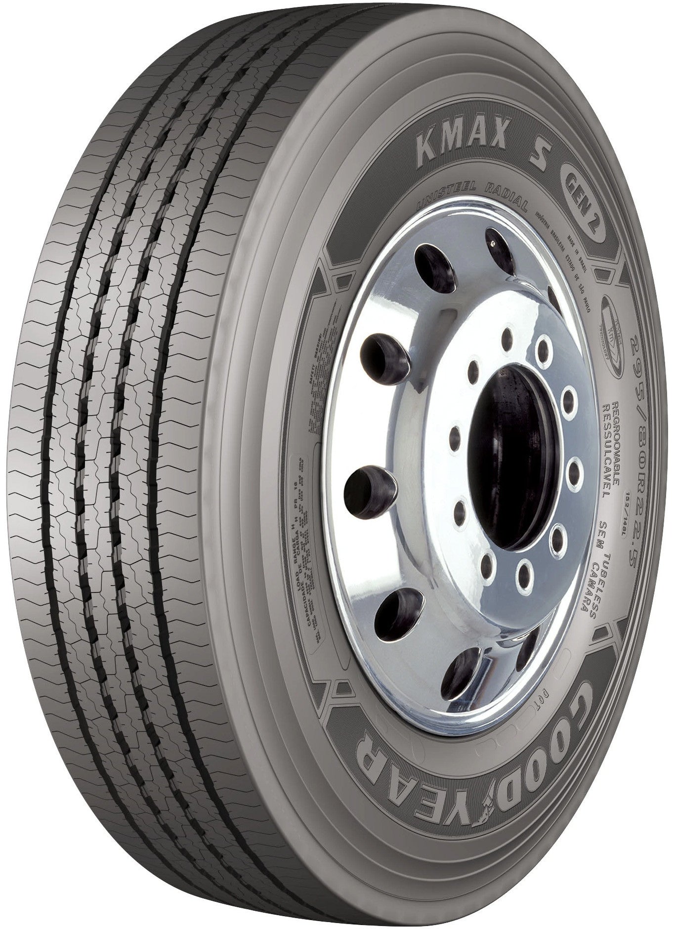 295/80R22.5 GOODYEAR KMAX S GEN-2 TRACCION